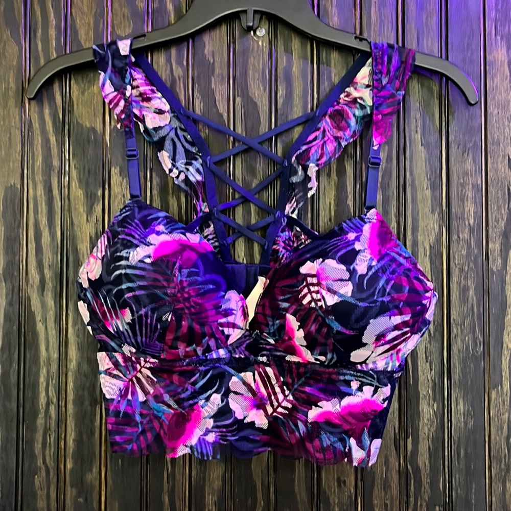 VS PINK bralette lace floral M lightly padded